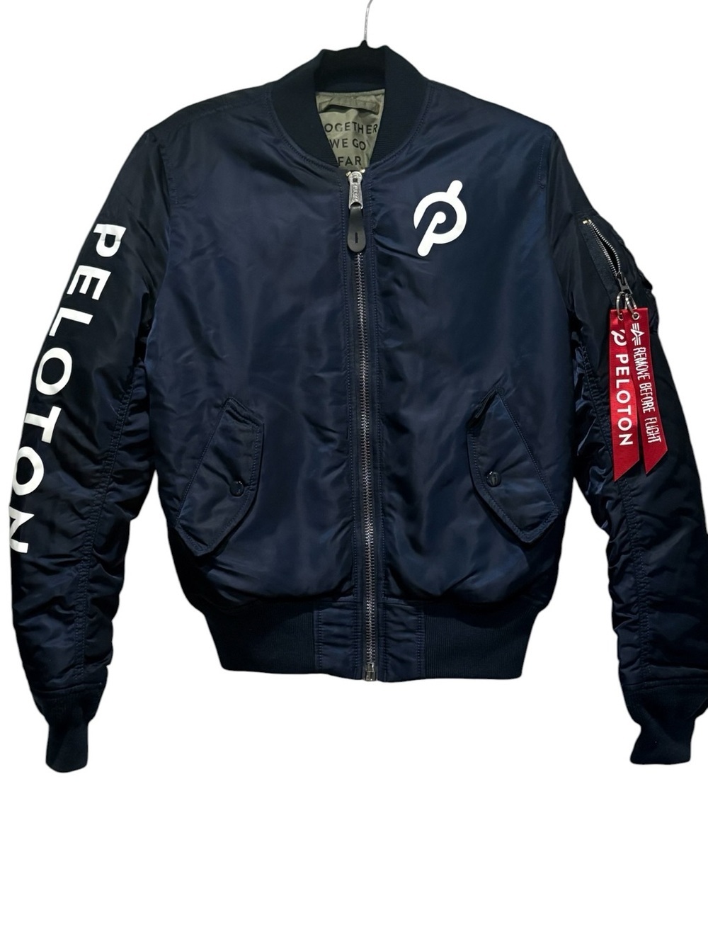 Peloton Alpha Industries - Women's Reversible bomber Jacket. Navy Blue. Size XS
